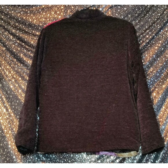 White Stag Womens Floral Embroidered Velvet‎ Jacket Beaded Button Up Black S 4/6 - Picture 2 of 9